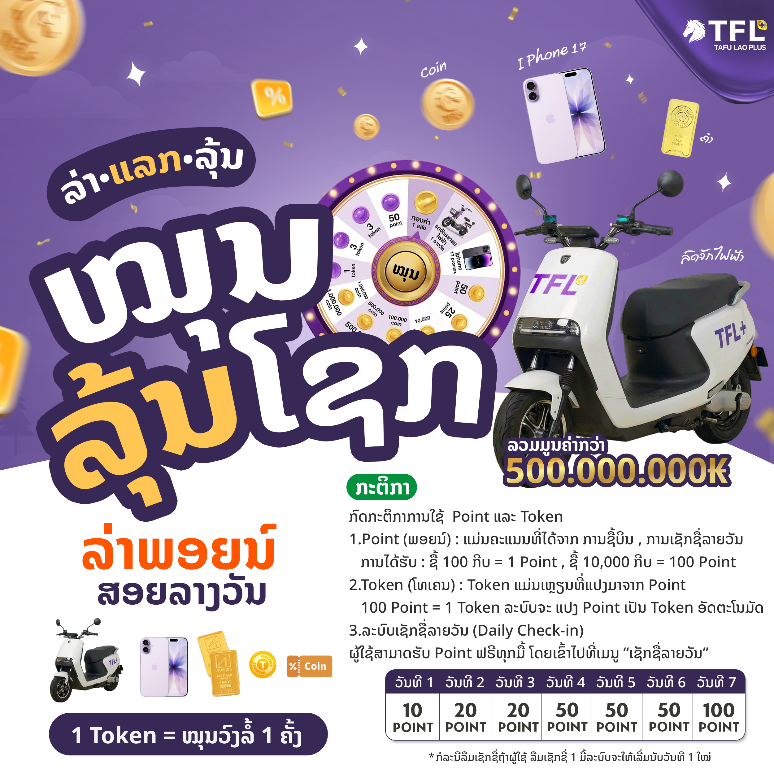 หมุนวงล้อลุ้นรางวัล